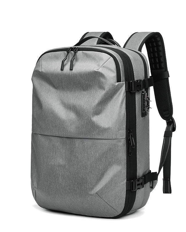 Versatile Business Commute Backpack – 36-55L capacity, premium Oxford cloth, curved shoulder straps for comfort, durable polyester lining, gender-neutral design, water-resistant, ideal for business travel, commuting, and daily use